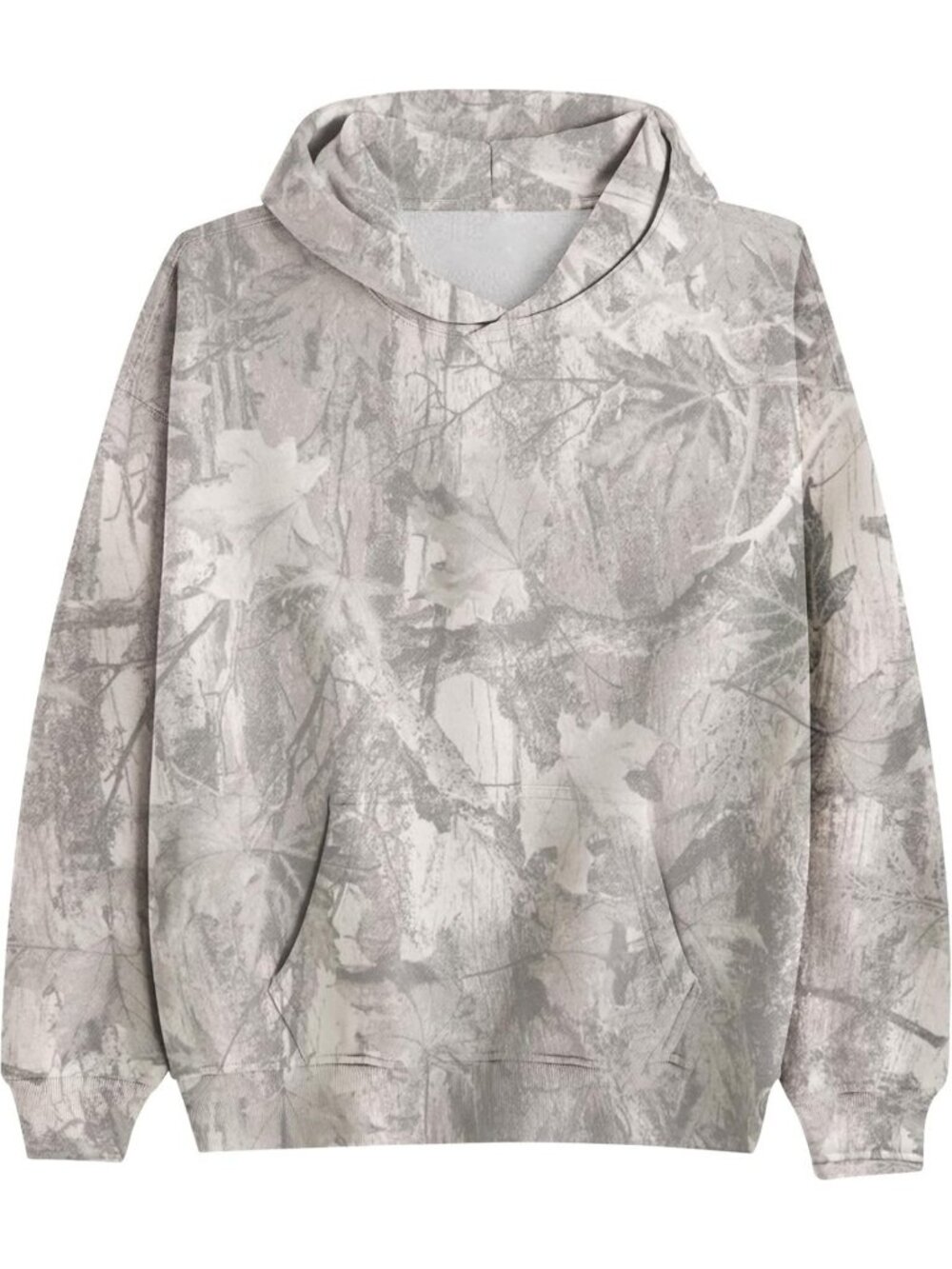 Oversized Camo Hoodie for Men & Women | Fleece Pullover with Pocket & Graphic